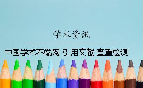 中国学术不端网 引用文献 查重检测