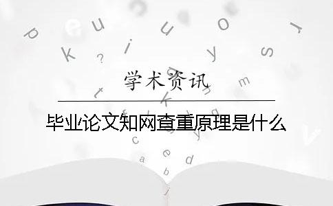 毕业论文知网查重原理是什么