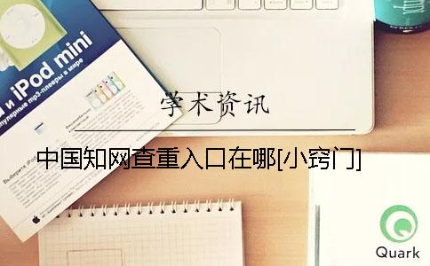 中国知网查重入口在哪？[小窍门]