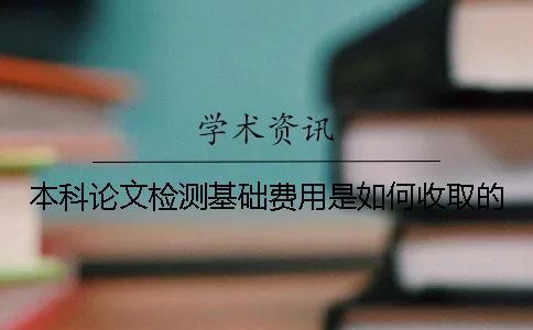 本科论文检测基础费用是如何收取的
