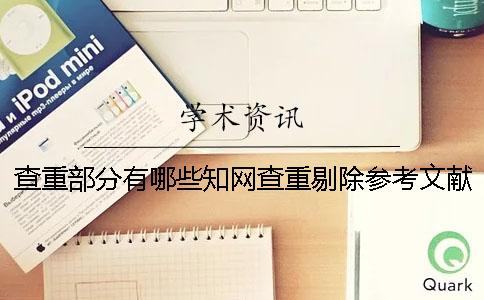 查重部分有哪些知网查重剔除参考文献有影响吗
