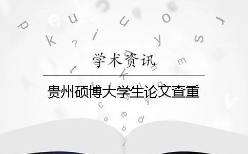 贵州硕博大学生论文查重